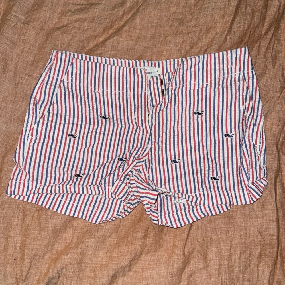 Vineyard Vines Striped Whale Pattern Shorts